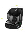 BN-LO-LEVI_I-SIZE_BLACK_GREY,Scaun auto, Lionelo, Levi i-Size, Universal, Instalare FWF, Cu tetiera reglabila in 10 pozitii, Cu 