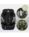 BN-LO-LEVI_I-SIZE_BLACK_GREY,Scaun auto, Lionelo, Levi i-Size, Universal, Instalare FWF, Cu tetiera reglabila in 10 pozitii, Cu 