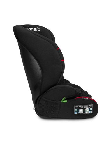 BN-LO-LEVI_I-SIZE_SPORTY_BLACK,Scaun auto, Lionelo, Levi i-Size, Universal, Instalare FWF, Cu tetiera reglabila in 10 pozitii, C
