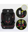 BN-LO-LEVI_I-SIZE_SPORTY_BLACK,Scaun auto, Lionelo, Levi i-Size, Universal, Instalare FWF, Cu tetiera reglabila in 10 pozitii, C