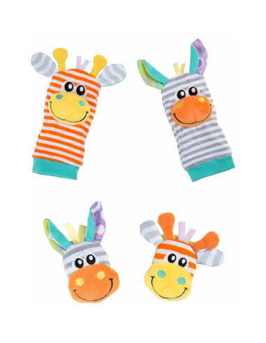 BN-188406,Set jucarii zornaitoare, Playgro, Include sosete interactive si 2 bratari, Inchidere cu velcro, Stimuleaza dezvoltarea