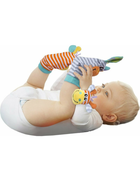 BN-188406,Set jucarii zornaitoare, Playgro, Include sosete interactive si 2 bratari, Inchidere cu velcro, Stimuleaza dezvoltarea