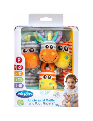 BN-188406,Set jucarii zornaitoare, Playgro, Include sosete interactive si 2 bratari, Inchidere cu velcro, Stimuleaza dezvoltarea