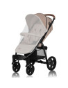 BN-LO-ANNET_PLUS_BEIGE_SAND,Carucior sport, Lionelo, Annet Plus, De la nastere, Cu accesorii si capotina XXL reglabila, 0 - 22 K