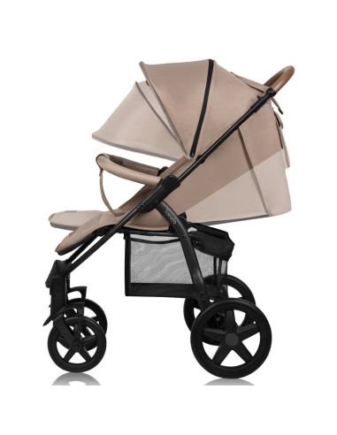 BN-LO-ANNET_PLUS_BEIGE_SAND,Carucior sport, Lionelo, Annet Plus, De la nastere, Cu accesorii si capotina XXL reglabila, 0 - 22 K