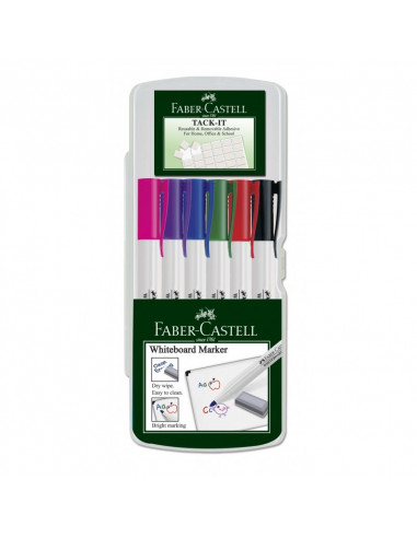 FC156077,MARKER WHITEBOARD SLIM 1560 6/SET STANDARD FABER-CASTELL