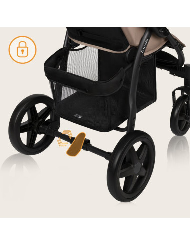 BN-LO-ANNET_PLUS_BEIGE_SAND,Carucior sport, Lionelo, Annet Plus, De la nastere, Cu accesorii si capotina XXL reglabila, 0 - 22 K