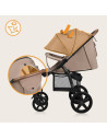 BN-LO-ANNET_PLUS_BEIGE_SAND,Carucior sport, Lionelo, Annet Plus, De la nastere, Cu accesorii si capotina XXL reglabila, 0 - 22 K