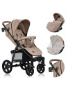 BN-LO-ANNET_PLUS_BEIGE_SAND,Carucior sport, Lionelo, Annet Plus, De la nastere, Cu accesorii si capotina XXL reglabila, 0 - 22 K