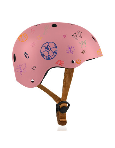 BN-LO-HELMET_PINK_ROSE,Casca pentru copii, Lionelo, Reglabila 50-56 cm, Din ABS si EPS, Conform cu standardul EN1078, Roz