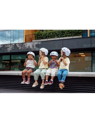 BN-LO-HELMET_PINK_ROSE,Casca pentru copii, Lionelo, Reglabila 50-56 cm, Din ABS si EPS, Conform cu standardul EN1078, Roz