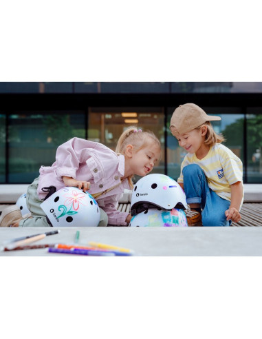 BN-LO-HELMET_PINK_ROSE,Casca pentru copii, Lionelo, Reglabila 50-56 cm, Din ABS si EPS, Conform cu standardul EN1078, Roz