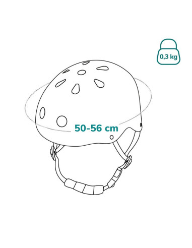 BN-LO-HELMET_PINK_ROSE,Casca pentru copii, Lionelo, Reglabila 50-56 cm, Din ABS si EPS, Conform cu standardul EN1078, Roz