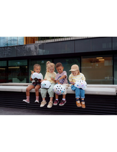 BN-LO-HELMET_PINK_ROSE,Casca pentru copii, Lionelo, Reglabila 50-56 cm, Din ABS si EPS, Conform cu standardul EN1078, Roz