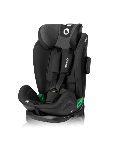 BN-LO-HARPER_I-SIZE_BLACK_CARBON_GREY,Scaun auto, Lionelo, Harper i-Size, Isofix, Cu centura TopTether, Cu spatar inclinabil in 