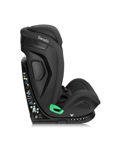 BN-LO-HARPER_I-SIZE_BLACK_CARBON_GREY,Scaun auto, Lionelo, Harper i-Size, Isofix, Cu centura TopTether, Cu spatar inclinabil in 
