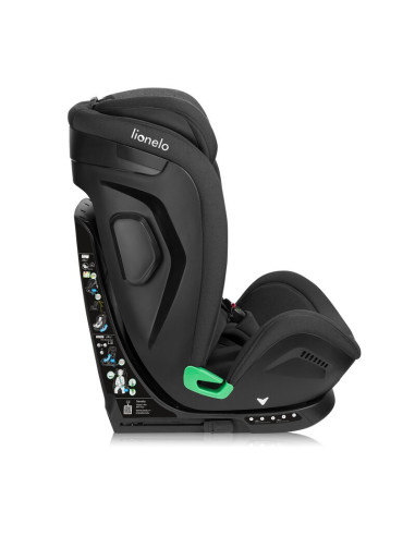 BN-LO-HARPER_I-SIZE_BLACK_CARBON_GREY,Scaun auto, Lionelo, Harper i-Size, Isofix, Cu centura TopTether, Cu spatar inclinabil in 
