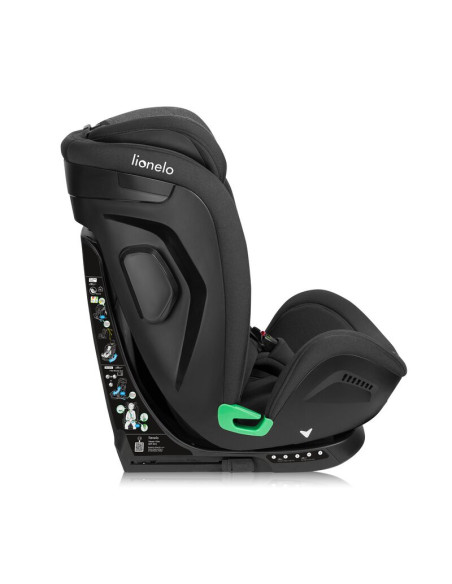 BN-LO-HARPER_I-SIZE_BLACK_CARBON_GREY,Scaun auto, Lionelo, Harper i-Size, Isofix, Cu centura TopTether, Cu spatar inclinabil in 