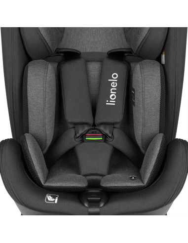 BN-LO-HARPER_I-SIZE_BLACK_CARBON_GREY,Scaun auto, Lionelo, Harper i-Size, Isofix, Cu centura TopTether, Cu spatar inclinabil in 