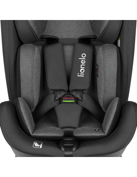 BN-LO-HARPER_I-SIZE_BLACK_CARBON_GREY,Scaun auto, Lionelo, Harper i-Size, Isofix, Cu centura TopTether, Cu spatar inclinabil in 