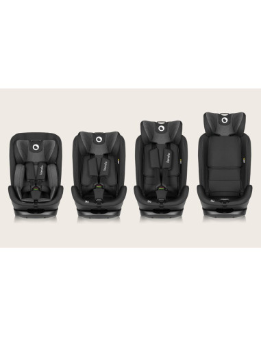 BN-LO-HARPER_I-SIZE_BLACK_CARBON_GREY,Scaun auto, Lionelo, Harper i-Size, Isofix, Cu centura TopTether, Cu spatar inclinabil in 
