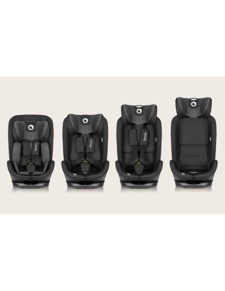 BN-LO-HARPER_I-SIZE_BLACK_CARBON_GREY,Scaun auto, Lionelo, Harper i-Size, Isofix, Cu centura TopTether, Cu spatar inclinabil in 