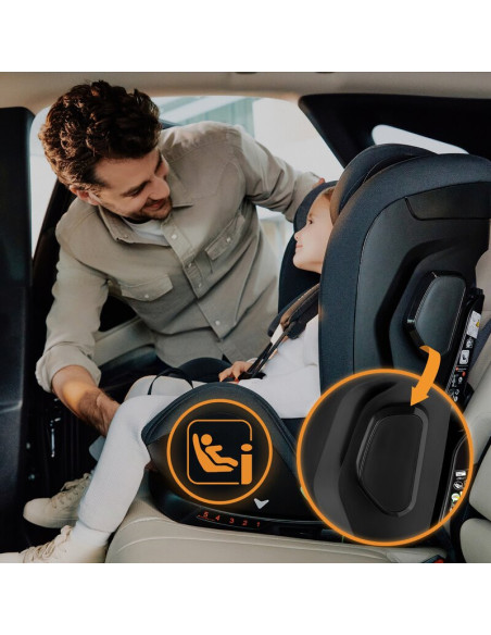 BN-LO-HARPER_I-SIZE_BLACK_CARBON_GREY,Scaun auto, Lionelo, Harper i-Size, Isofix, Cu centura TopTether, Cu spatar inclinabil in 