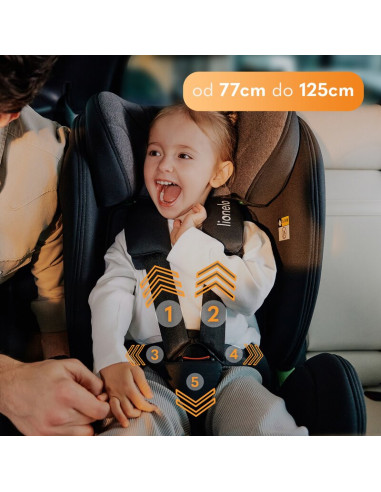 BN-LO-HARPER_I-SIZE_BLACK_CARBON_GREY,Scaun auto, Lionelo, Harper i-Size, Isofix, Cu centura TopTether, Cu spatar inclinabil in 