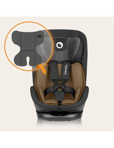 BN-LO-HARPER_I-SIZE_BLACK_CARBON_GREY,Scaun auto, Lionelo, Harper i-Size, Isofix, Cu centura TopTether, Cu spatar inclinabil in 
