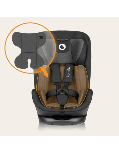 BN-LO-HARPER_I-SIZE_BLACK_CARBON_GREY,Scaun auto, Lionelo, Harper i-Size, Isofix, Cu centura TopTether, Cu spatar inclinabil in 