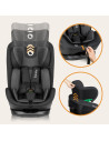 BN-LO-HARPER_I-SIZE_BLACK_CARBON_GREY,Scaun auto, Lionelo, Harper i-Size, Isofix, Cu centura TopTether, Cu spatar inclinabil in
