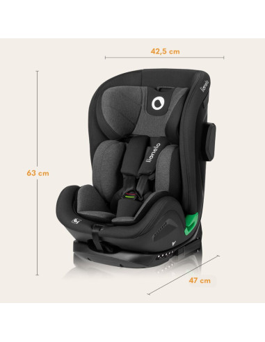 BN-LO-HARPER_I-SIZE_BLACK_CARBON_GREY,Scaun auto, Lionelo, Harper i-Size, Isofix, Cu centura TopTether, Cu spatar inclinabil in 