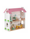 BN-85017,Casuta de papusi, Free2Play, Din lemn, Cu 11 piese de mobilier, Cu acces facil, 48,3 x 21 x 48 cm, 36 luni+, Multicolor