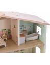 BN-85147,Casuta de papusi, Free2Play, Din lemn, Cu 13 piese de mobilier, Cu acces facil, 52 x 19,5 x 40 cm, 36 luni+, Multicolor