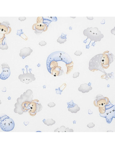 BN-53007,Saltea patut bebe, New Baby, Din spuma, Cu husa detasabila, 120x60x6 cm, 0 luni+, Blue Koala