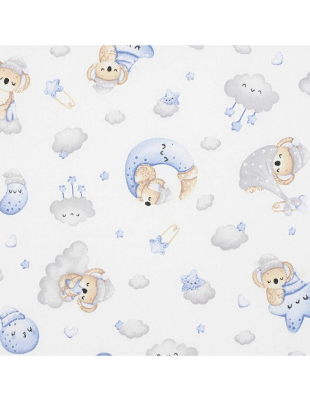 BN-53007,Saltea patut bebe, New Baby, Din spuma, Cu husa detasabila, 120x60x6 cm, 0 luni+, Blue Koala