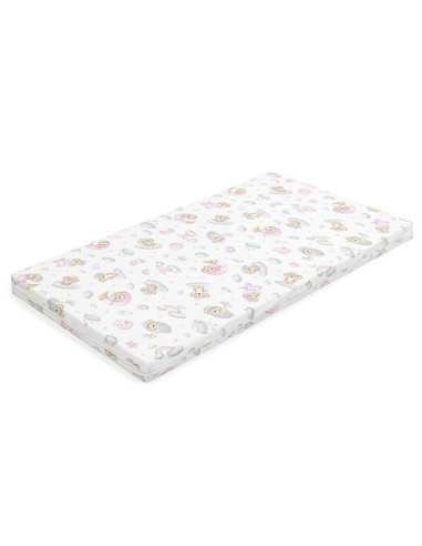 BN-53008,Saltea patut bebe, New Baby, Din spuma, Cu husa detasabila, 120x60x6 cm, 0 luni+, Pink Koala