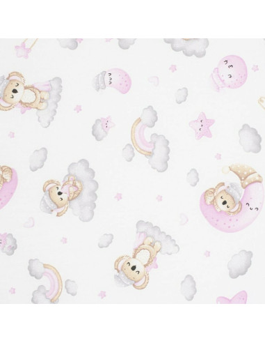 BN-53008,Saltea patut bebe, New Baby, Din spuma, Cu husa detasabila, 120x60x6 cm, 0 luni+, Pink Koala