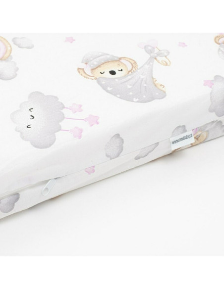 BN-53008,Saltea patut bebe, New Baby, Din spuma, Cu husa detasabila, 120x60x6 cm, 0 luni+, Pink Koala