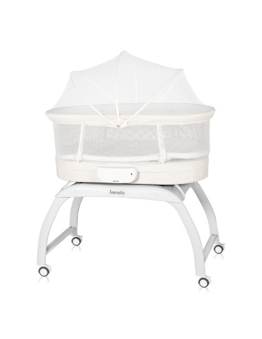 BN-LO-Coral_White,Patut balansoar, Lionelo, Coral, Cu landou ergonomic detasabil, Functie de balansare integrata, Functie de can