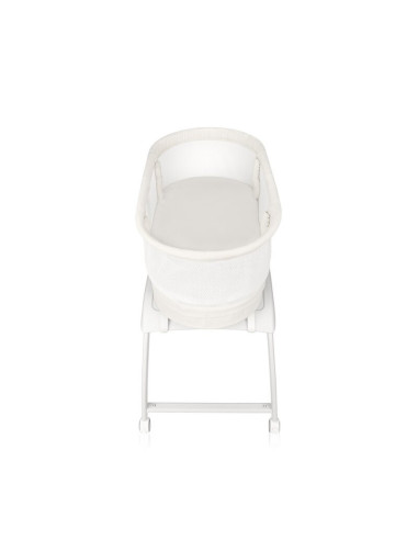 BN-LO-Coral_White,Patut balansoar, Lionelo, Coral, Cu landou ergonomic detasabil, Functie de balansare integrata, Functie de can