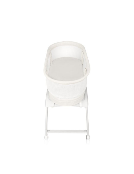 BN-LO-Coral_White,Patut balansoar, Lionelo, Coral, Cu landou ergonomic detasabil, Functie de balansare integrata, Functie de can