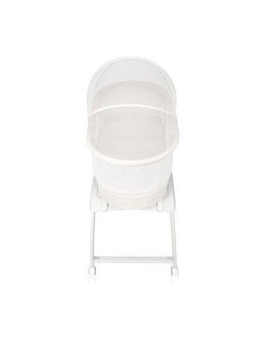 BN-LO-Coral_White,Patut balansoar, Lionelo, Coral, Cu landou ergonomic detasabil, Functie de balansare integrata, Functie de can
