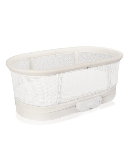 BN-LO-Coral_White,Patut balansoar, Lionelo, Coral, Cu landou ergonomic detasabil, Functie de balansare integrata, Functie de can