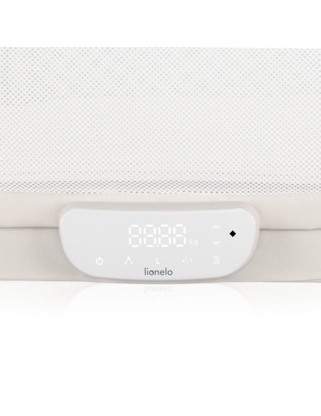 BN-LO-Coral_White,Patut balansoar, Lionelo, Coral, Cu landou ergonomic detasabil, Functie de balansare integrata, Functie de can