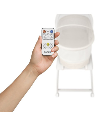 BN-LO-Coral_White,Patut balansoar, Lionelo, Coral, Cu landou ergonomic detasabil, Functie de balansare integrata, Functie de can