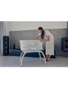 BN-LO-Coral_White,Patut balansoar, Lionelo, Coral, Cu landou ergonomic detasabil, Functie de balansare integrata, Functie de can