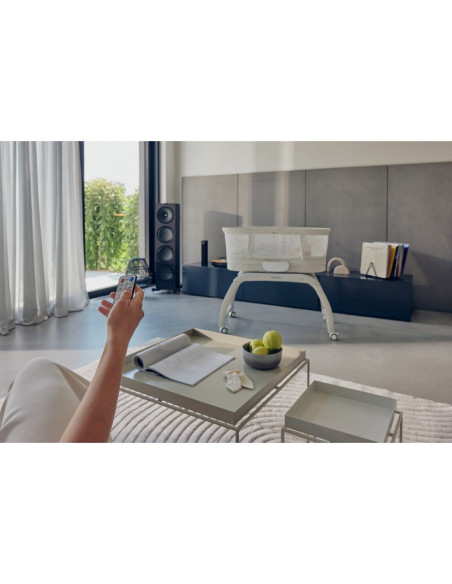 BN-LO-Coral_White,Patut balansoar, Lionelo, Coral, Cu landou ergonomic detasabil, Functie de balansare integrata, Functie de can