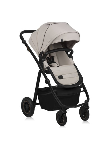 BN-LO-AMBER_PLUS_3IN1_BEIGE_SAND,Carucior 3 in 1, Lionelo, Amber Plus, Cadru aluminiu, Cu landou intarit si salteluta moale, Cu 