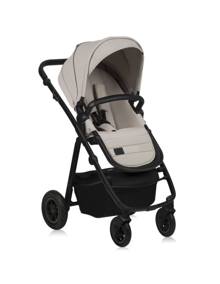 BN-LO-AMBER_PLUS_3IN1_BEIGE_SAND,Carucior 3 in 1, Lionelo, Amber Plus, Cadru aluminiu, Cu landou intarit si salteluta moale, Cu 